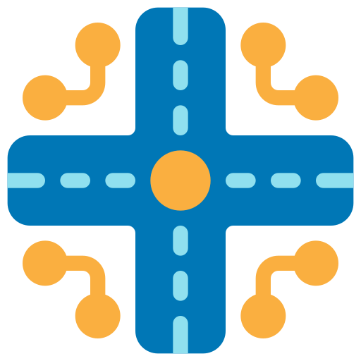 Excellent road connectivity illustration