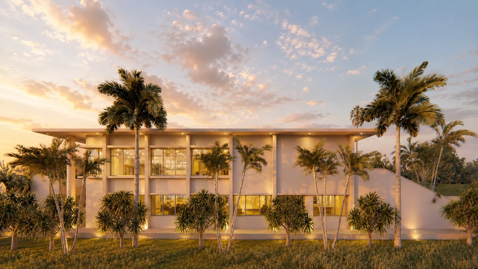 Artist's impression of the Sunrise City clubhouse landscape elevation