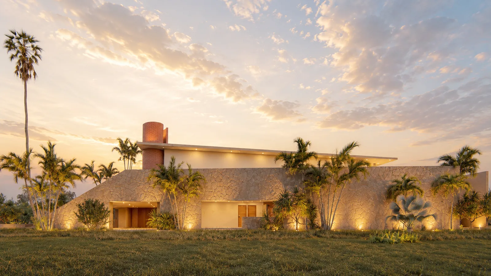 Artist's impression of the Sunrise City clubhouse rear landscape
