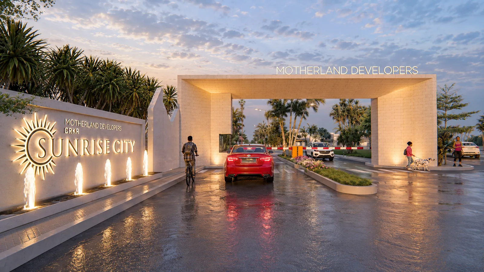 Artist's impression of the Sunrise City entrance arch at Atmakur, Nellore