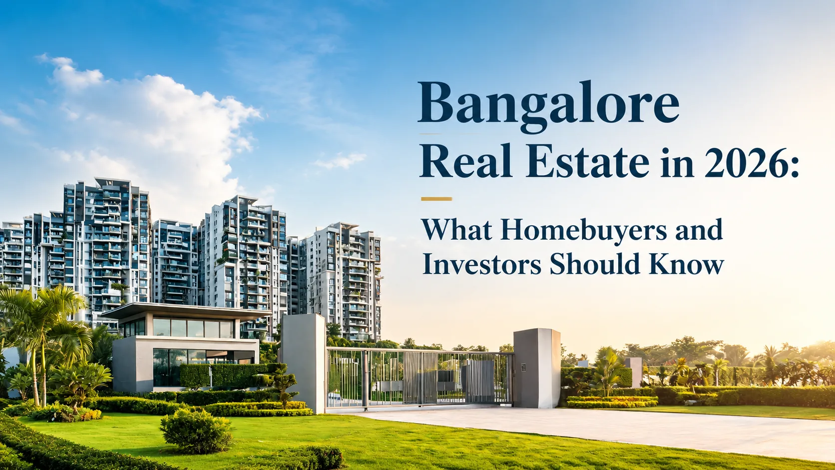 Bangalore Real Estate in 2026: What Homebuyers and Investors Should Know