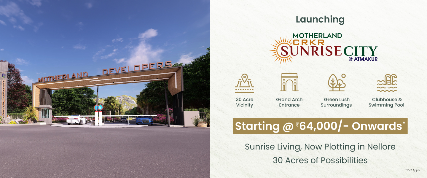 Sun Rise City Atmakur residential plots with landscaped amenities - Motherland Developers